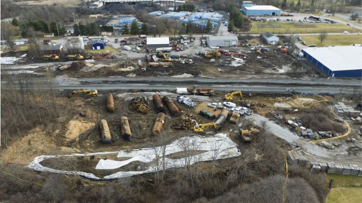 East Palestine Train Derailment Wreckage